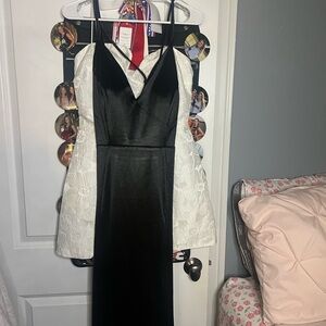 Elegant Black and White Dress